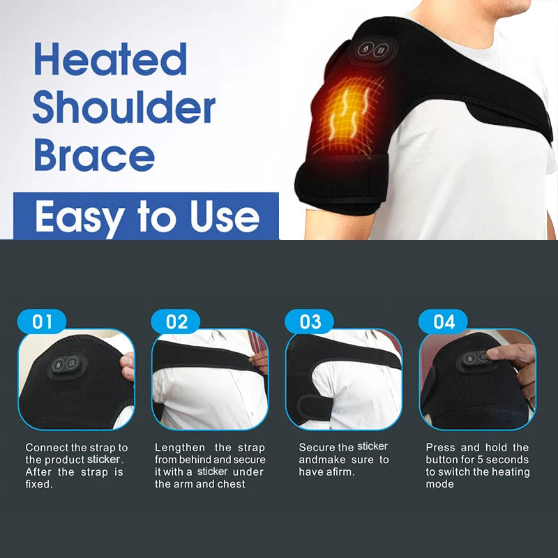 VitalEase Shoulder Brace - heated in use